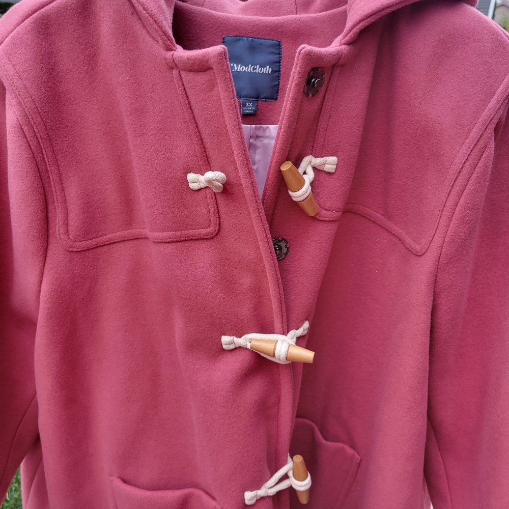 💥💥SOLD💥💥💥Modcloth Rose Duffle Coat - Picture 5 of 11